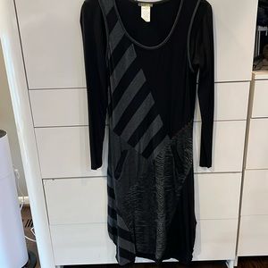 Fun dress.  Great with tights and boots!